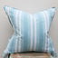 Aqua Stripe French Ticking Pillow
