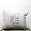 Stenciled Grain Sack Pillow c.1910