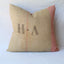 Monogram Grain Sack Pillow