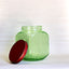Green Glass Vintage Kitchen Canister