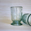 Etched Footed Drinking Glasses Pair
