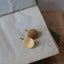 Handcut Golden Coin Earrings